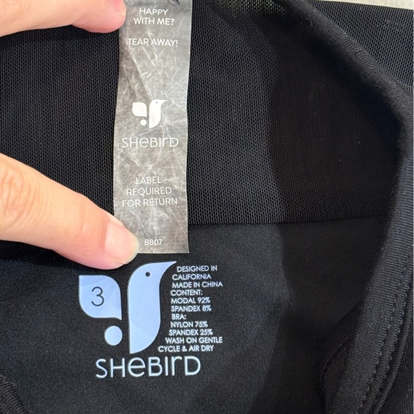 Women’s SHEBIRD The Tunic Tank Bra Dress- Black. Size 3 (US Size 6) - Picture 4 of 7